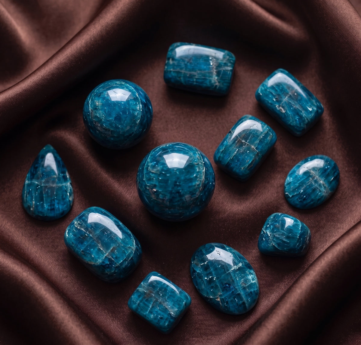Blue Apatite Tumbled Crystals