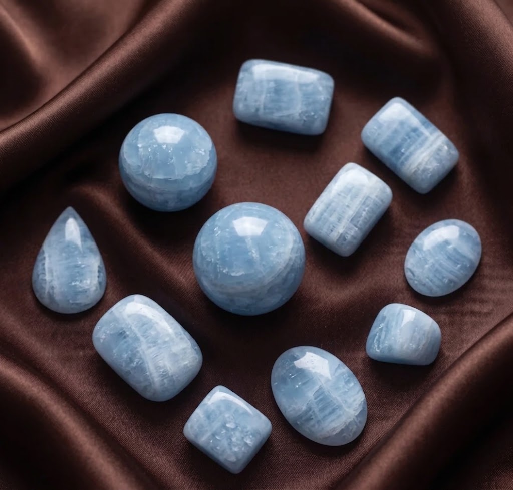 Blue Calcite Tumbled Crystals