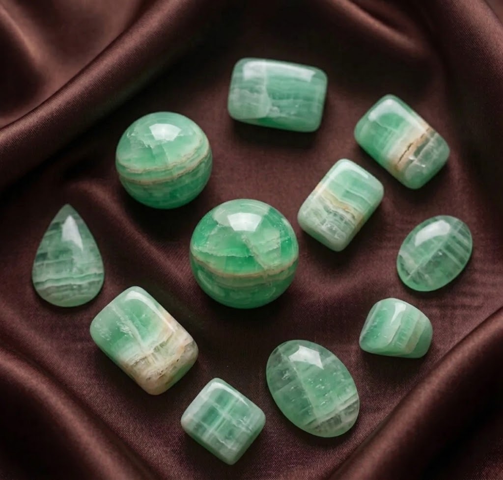 Green Calcite Tumbled Crystals