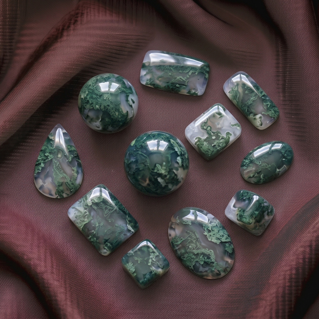 Moss Agate Tumbled Crystals