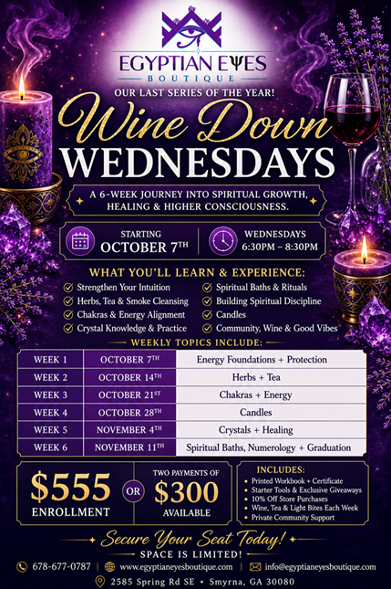Wine Down Wednesday: 6-Week Spiritual Foundations Experience (In-Person)