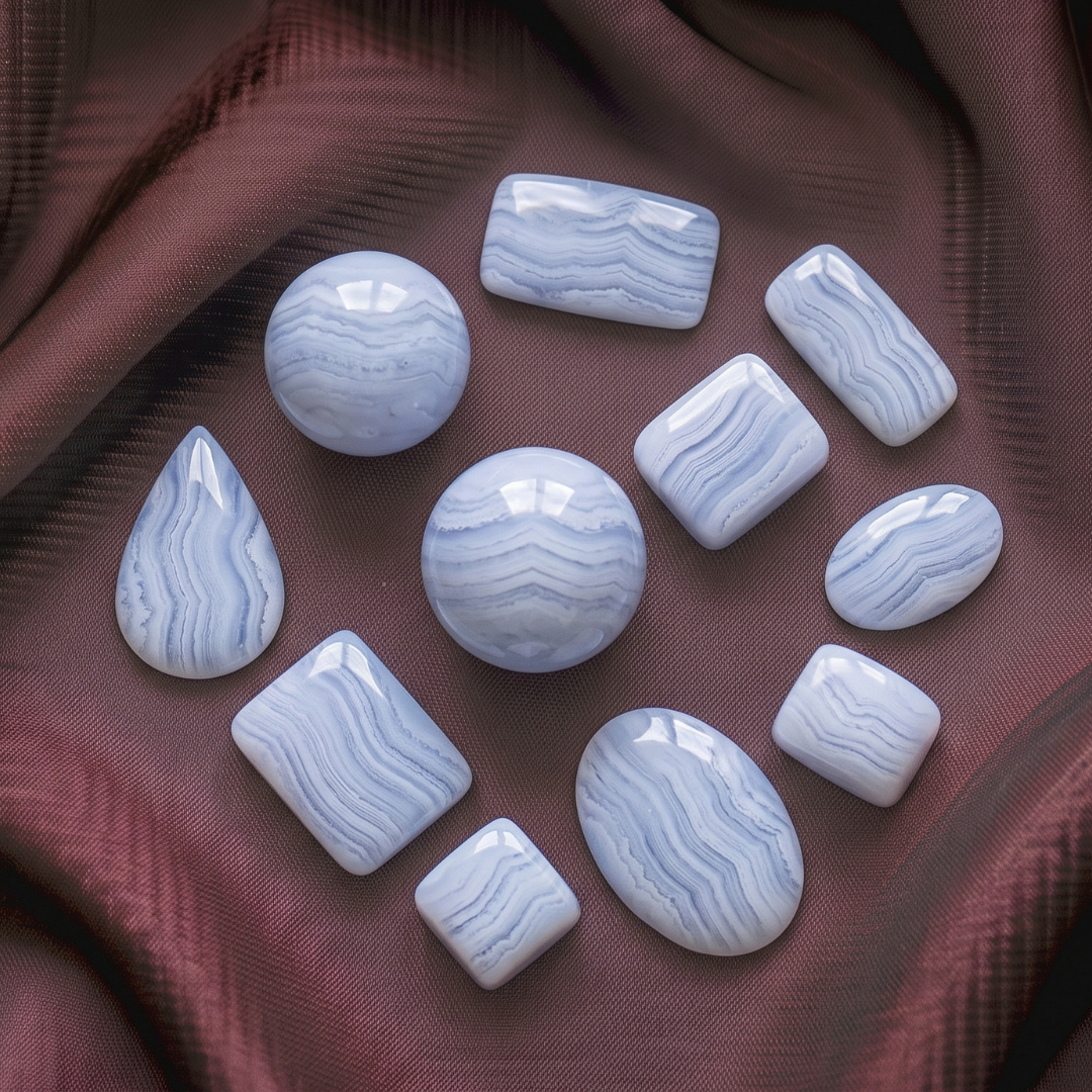 Blue Lace Agate Tumbled Crystals