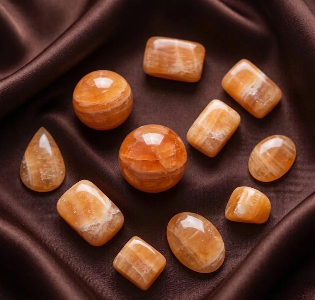 Orange Calcite Tumbled Crystals