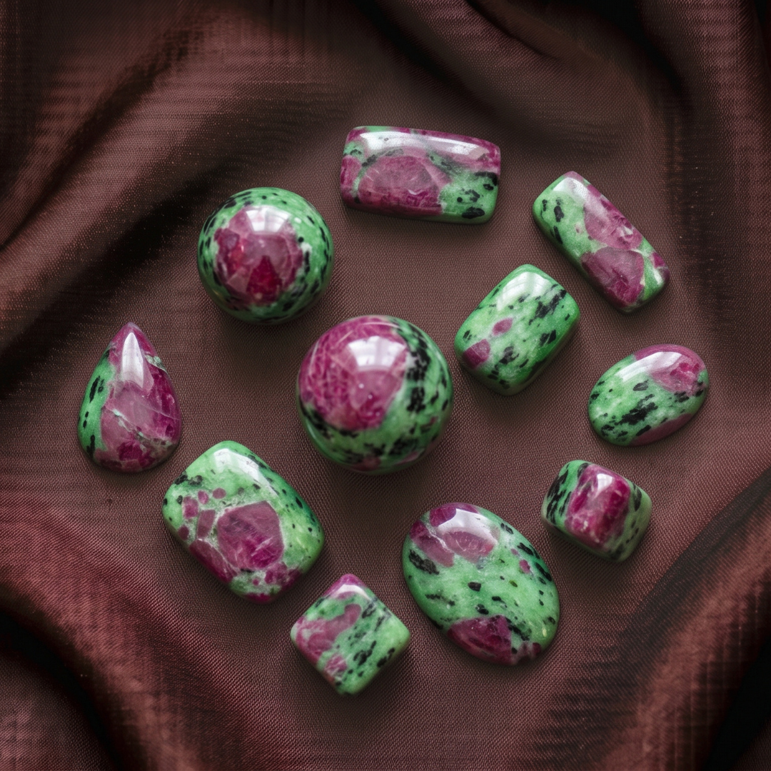 Ruby Zoisite Tumbled Crystals