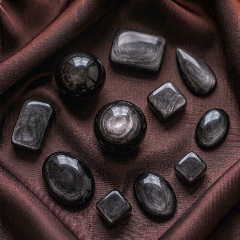 Silver Sheen Obsidian Tumbled Crystals