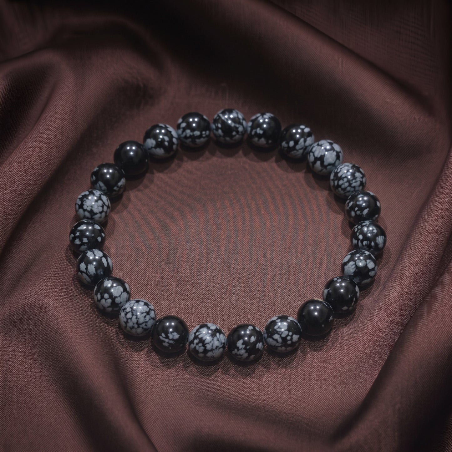 Snowflake Obsidian Bracelet
