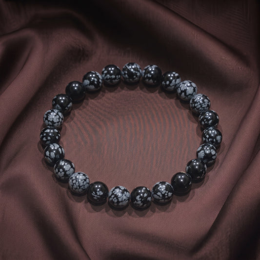 Snowflake Obsidian Bracelet