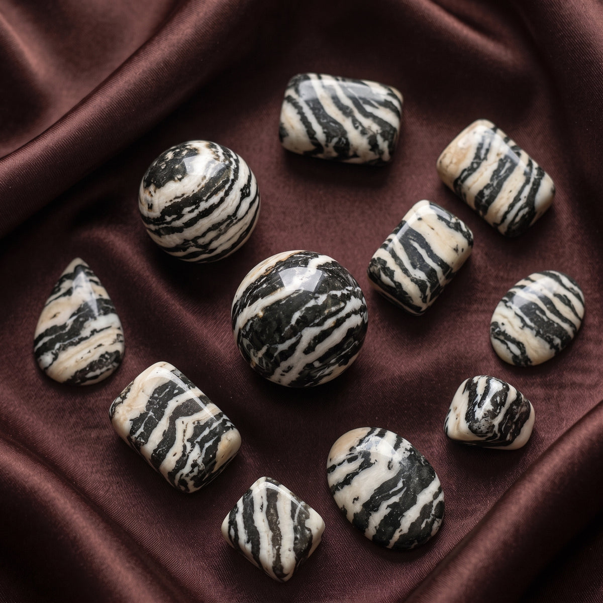 Zebra Jasper Tumbled Crystals