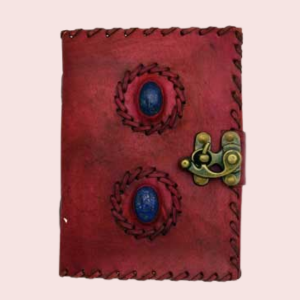 lapis stones leather journal