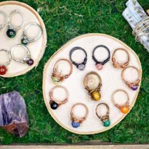 Discover the transformative power of Crystal Energy Rings, personalized with a range of enchanting crystals for holistic well-being.