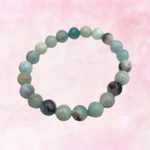 Discover the soothing properties of our Amazonite Bracelet, crafted with care and designed to bring balance and harmony into your life.