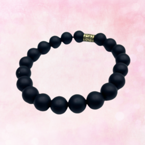 Discover inner strength and grounding with the Black Lava with Gold Accent Bracelet, a harmonious blend of elegance and empowerment.