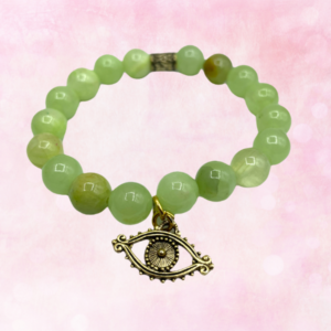 Discover the magic of Green Jade and Eye of Horus Charm, a captivating blend of beauty and symbolism for empowerment and protection.