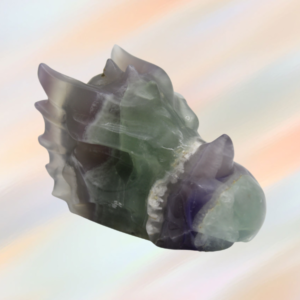 Harness wisdom and protection with the Fluorite Dragon Carving. Symbolizing strength and transformation, it's a mystical addition to your collection.