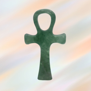 Embrace the transformative power of the Green Fluorite Ankh. Experience healing, balance, and spiritual connection with this captivating symbol.