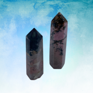Discover the power of Rhodonite points—beautiful crystals that promote love, healing, and spiritual growth. Embrace their transformative energy