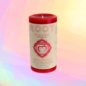 The Root Chakra Candle, infused with grounding elements, lighting this candle nurtures stability and confidence in one's well-being journey.