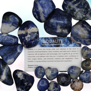 Explore the transformative power of Sodalite tumbles, enhancing communication, wisdom, and emotional balance in daily life.