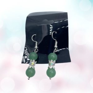 Green Aventurine Earrings are elegant adornments imbued with prosperity and emotional healing properties thats perfect for everyday use.