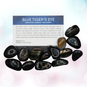 Discover the calming and empowering properties of Blue Tiger's Eye tumbles. Harness inner peace, enhance communication, and embrace self-discovery.
