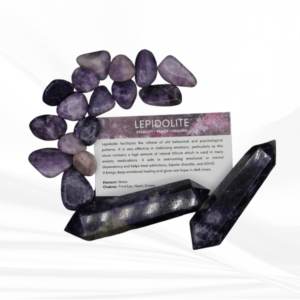 Lepidolite tumbles, with their calming energy, offer serenity in times of stress. Embrace their tranquil essence for inner peace.