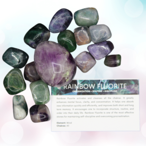 Discover the versatile energies of Rainbow Fluorite tumbles, it harmonizes the mind, body, and spirit for holistic well-being.