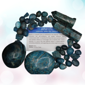 Discover the captivating world of Apatite tumbles. Their vibrant hues and transformative energy empower creativity and emotional balance.