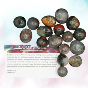 Unearthing the Power: Explore the vitality and grounding essence of Bloodstone tumbles, enhancing physical, emotional, and spiritual well-being.