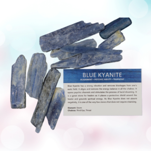 Blue Kyanite tumbles enhances communication, self-discovery, and spiritual attunement, they are powerful allies for inner growth.