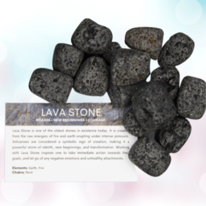 Dive into the transformative power of Lava Stone tumbles, forged from Earth's core, offering grounding, protection, and aromatherapy benefits."